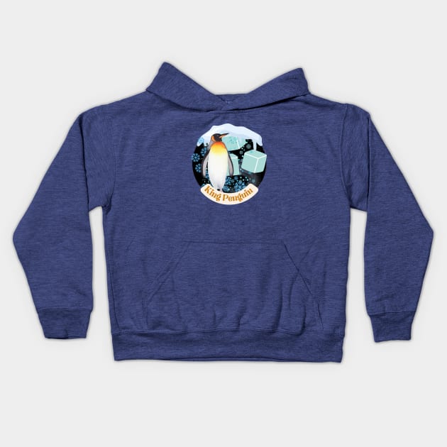 King Penguin Kids Hoodie by AlmostMaybeNever